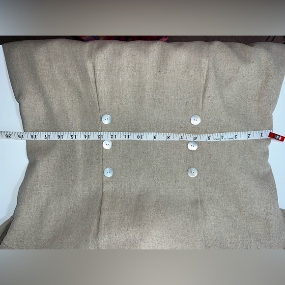 Vintage Betsy's Things Linen Dress Womens 80s 90s Pearl Buttons Lined sz 14 - Picture 13 of 15